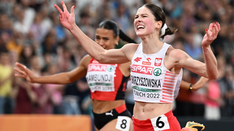 Pia Skrzižovska triumfēja 100 metru barjerās un ieguva sudrabu stafetē. Foto: dpa/picture-alliance/Scanpix