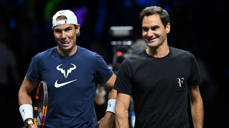 Rafaels Nadals un Rodžers Federers. Foto: AFP/Scanpix