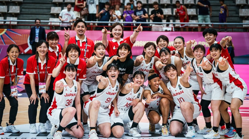 Japānas juniores 2023. gada 18. jūlijā. Foto: FIBA