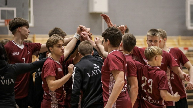 Latvijas U18 izlase. Foto: Latvijas Handbola federācija.