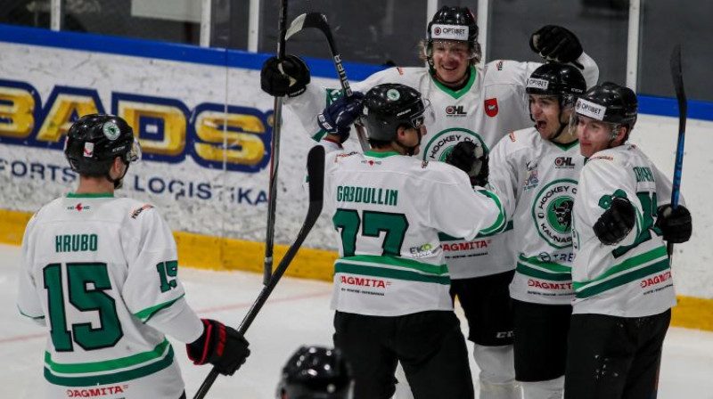 Kauņas hokejisti. Foto: Guntis Lazdāns/LHF