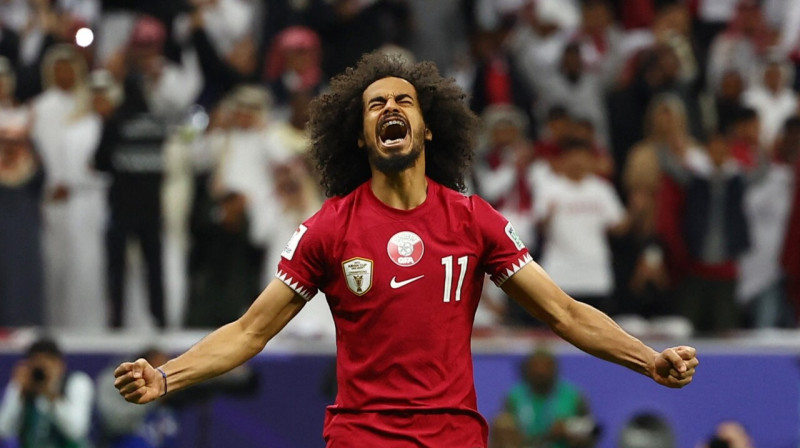 Kataras valstsvienības futbolists Akrams Afifs. Foto: Molly Darlington/Reuters/Scanpix