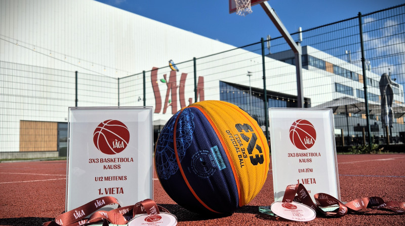 3. augustā pie TC "Sāga" 3x3 basketbolā sacentīsies U12 meitenes un U14 zēni. Publicitātes foto