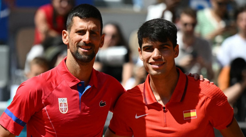 Novaks Džokovičs un Karloss Alkarass. Foto: ATP Tour