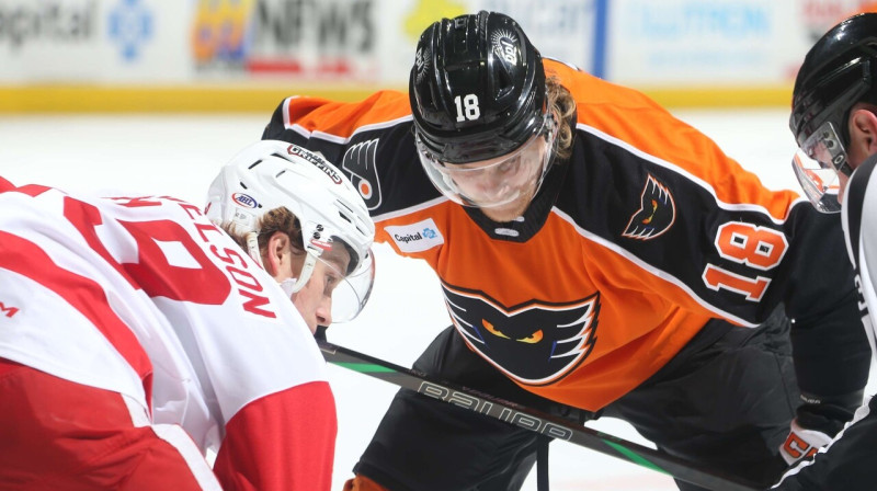 Rodrigo Ābols iemetienā. Foto: Lehigh Valley Phantoms