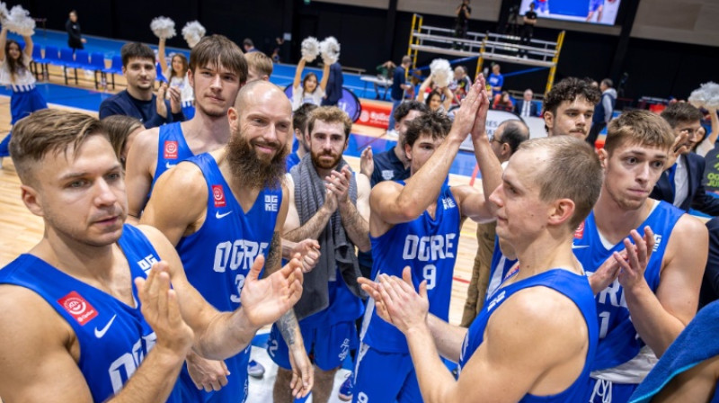 "Ogres" basketbolisti. Foto: Jānis Martels