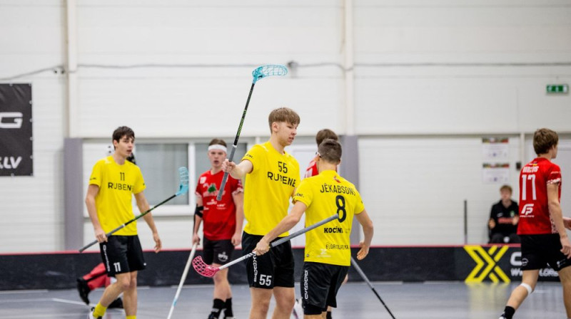 Gustavs Siliņš (#55), foto: Floorball.lv