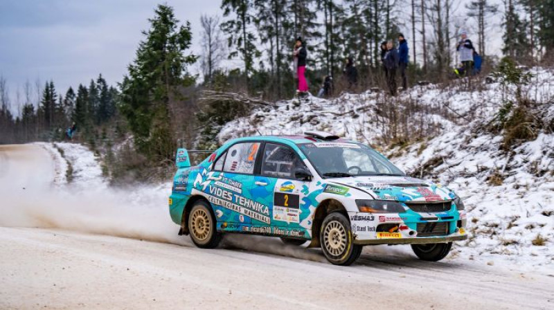 Emīla Blūma ekipāža. Foto: Latvijas Rallija Čempionāts