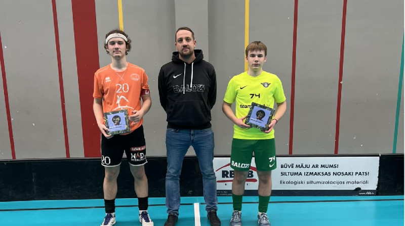 Konrāds Mednis un Niks Cekarevs tika atzīti par labākajiem savās komandās mačā starp "Irlava" un "FBK Baloži", foto: FK Irlava