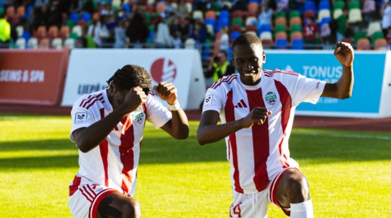 Amadū Traorē un Džibrils Gejs. Foto: Mārtiņš Vējš