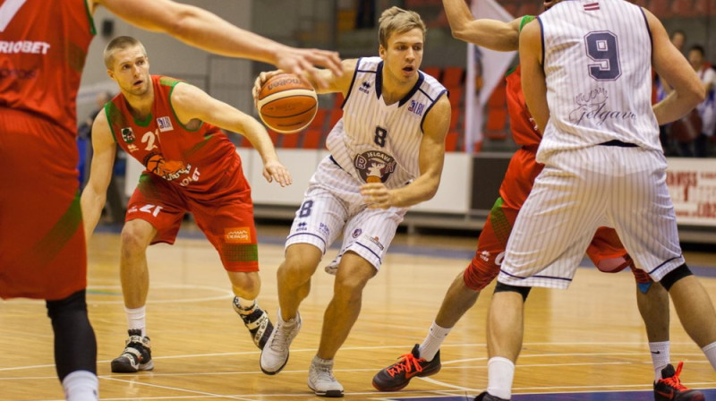 Rihards Zēbergs "Jelgavas" sastāvā 2015. gadā. Foto: Raitis Supe