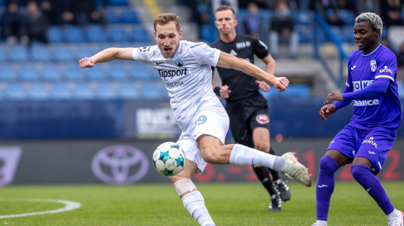 Raimonds Krollis uzbrukumā. Foto: FC Slovan Liberec