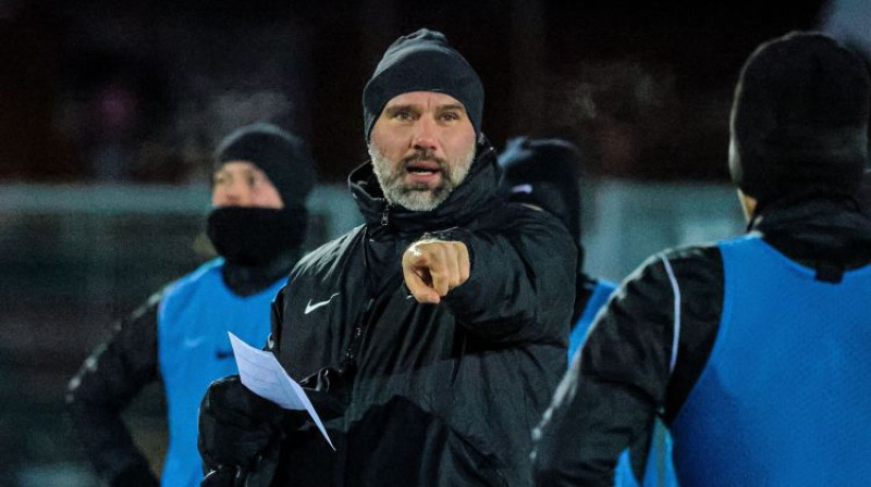 Valmieriešu galvenais treneris Gatis Kalniņš. Foto: Valmiera FC