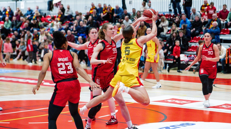 Ketija Vihmane 2026. gada 2. martā. Foto: Basket Liga Kobiet