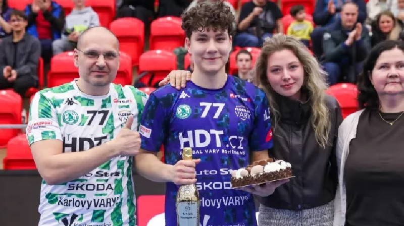 Jaroslavs Petraks ar 97 punktiem kļuva par līgas rezultatīvāko spēlētāju, foto: HDT.cz Floorbal Vary Bohemians