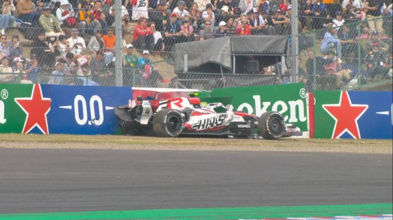 Olivera Bērmana avārija. Foto: F1.com