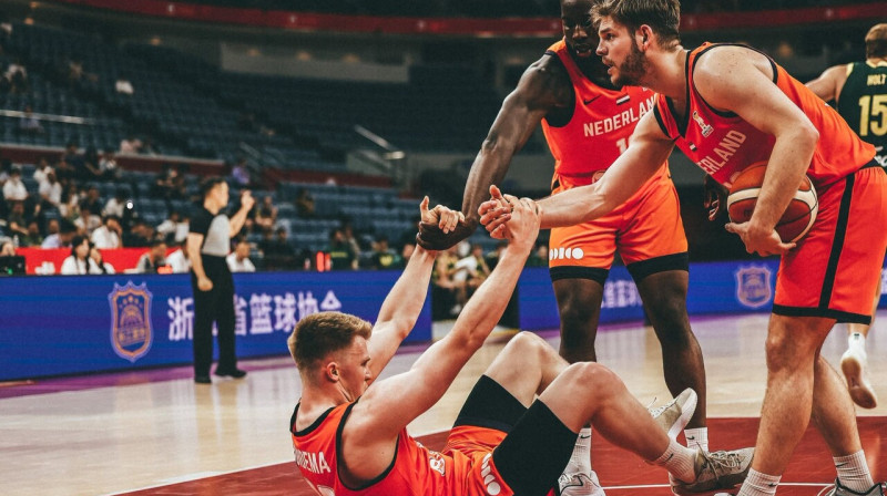 Nīderlandes valstsvienības basketbolisti. Foto: Basketball Nederland