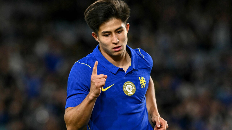 Kazahu jauneklis Dastans Satpajevs pēc pirmā vārtu guvuma Londonas "Chelsea" formā. Foto: Saeed Khan/AFP/Scanpix