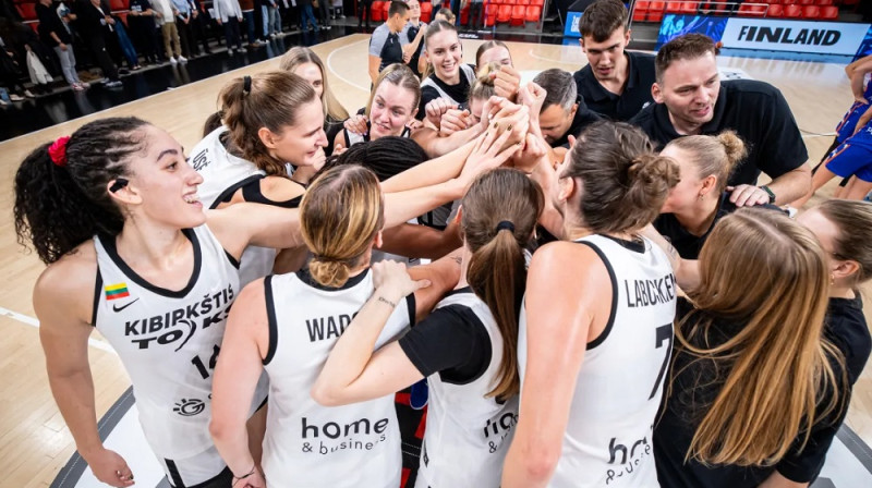 "Kibirkštis" basketbolistes 2026. gada 23. septembrī. Foto: FIBA
