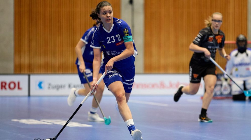 Izabella Geriga uzvarētājām izcēlās ar diviem vārtu guvumiem, foto: Michael Peter, IFF