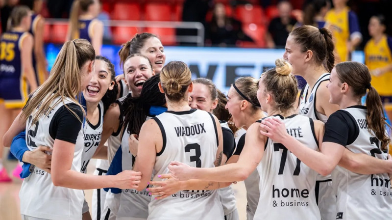 "Kibirkštis" basketbolistes 2026. gada 14. oktobrī. Foto: EuroLeague Women