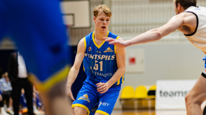 "Ventspils" aizsargs Jēkabs Graudiņš. Foto: Dāvis Lejasmeiers