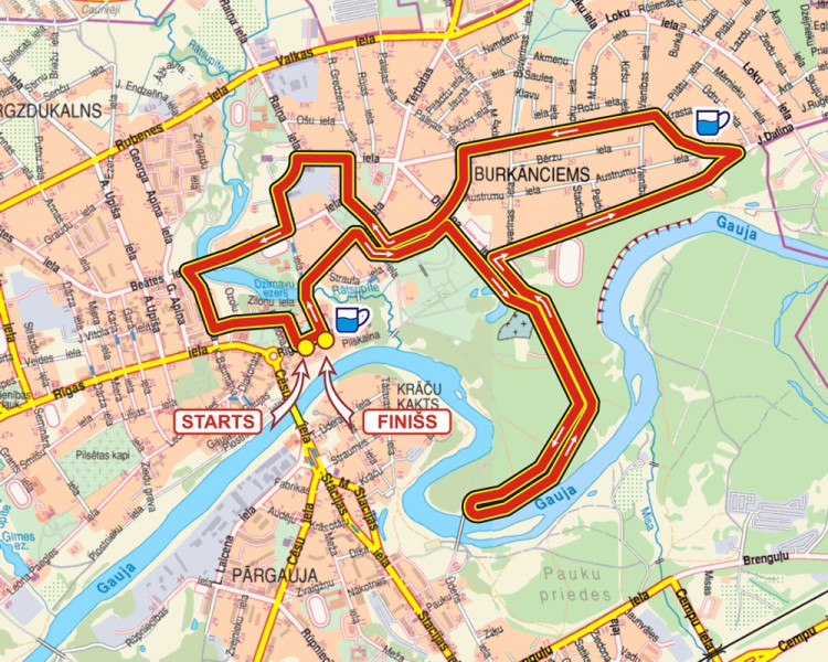 Iepazīstamies - Valmieras maratona distances apļa apraksts