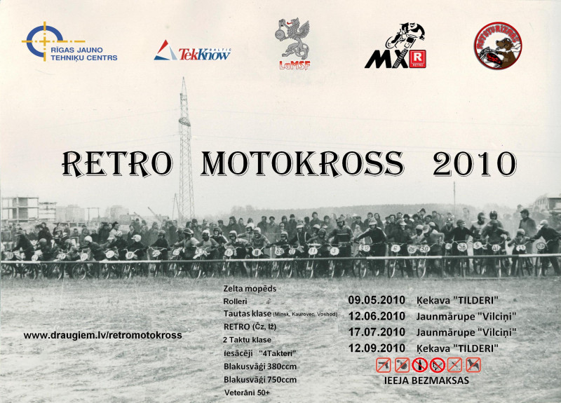 Sestdien Jaunmārupē "Retro motokross"