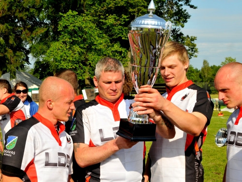 Latvijas čempionāta otrajā posmā regbijā 7 pārliecinoši uzvar "LDE/Miesnieki"