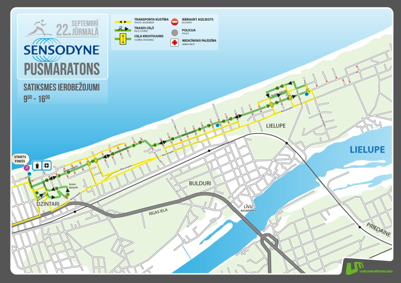 Satiksmes ierobežojumi "Sensodyne" Jūrmalas skriešanas pusmaratona laikā