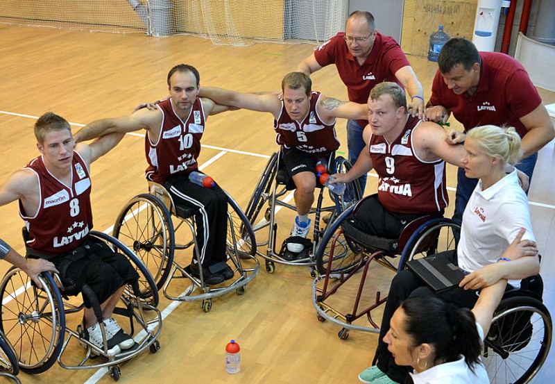 Latvijas ratiņbasketbolisti B divīzijā finišē sestajā vietā