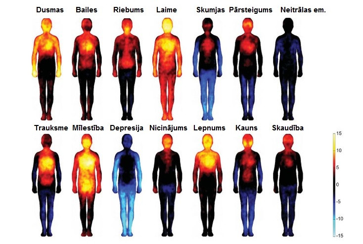 Kā emocijas atspoguļojas mūsu ķermenī