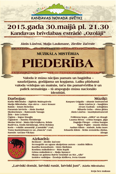 Jau pavisam drīz muzikāla mistērija „Piederība”