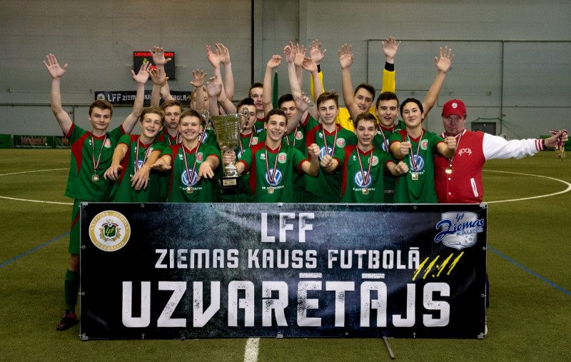 Ziemas kausa jauniešiem U-16 grupas čempionu titulu izcīna liepājnieki