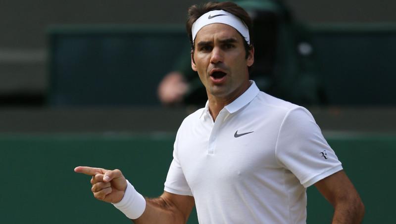 Federers atspēlē trīs mačbumbas pret Čiliču un sasniedz 40. "Grand Slam" pusfinālu