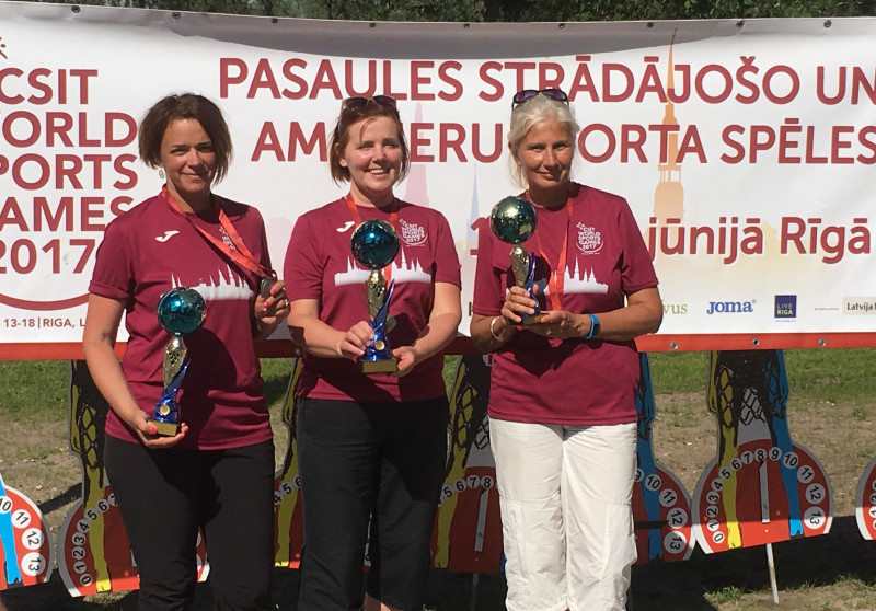 Ventspilnieces triumfē petankā 5.Pasaules strādājošo un amatieru sporta spēlēs