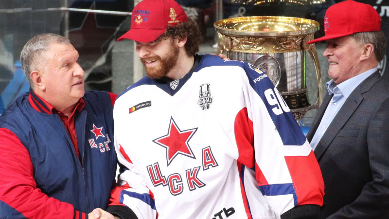 CSKA spēlētāji Sorokins, Robinsons un Grigorenko - KHL fināla labākie