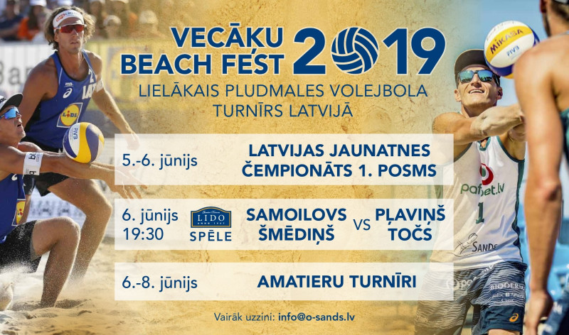 Jūnijā notiks vērienīgs pludmales volejbola pasākums - "Vecāķu Beach fest 2019"