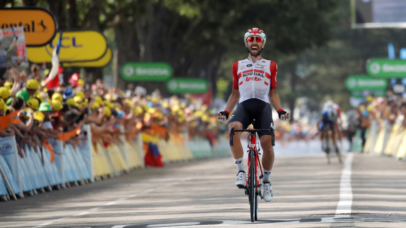 De Gents pēc 199 kilometriem atrāvienā izrauj uzvaru, Alafilips "Tour de France" līderis