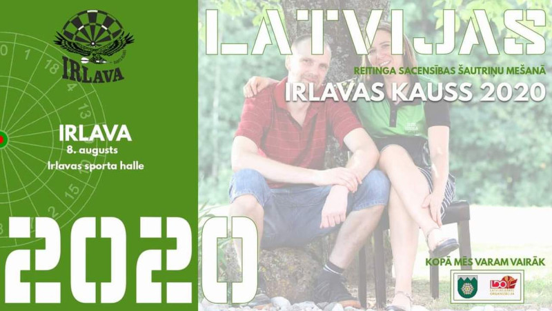 Ar "Irlavas kausu 2020" atsāks apturēto Latvijas šautriņu mešanas sezonu
