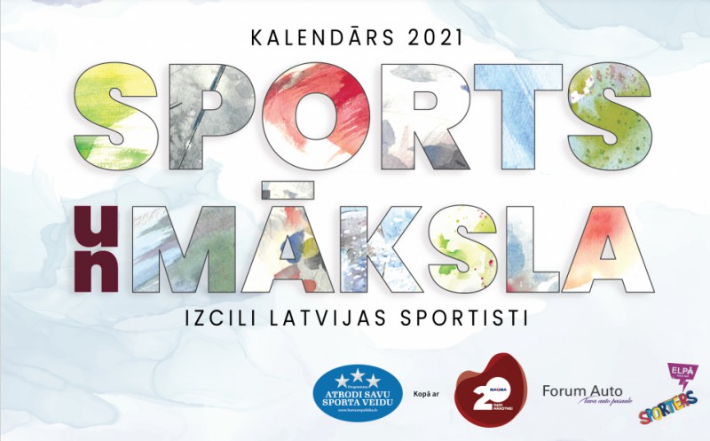 Izdots unikāls 2021. gada kalendārs "Sports un māksla"