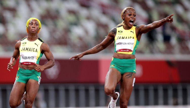 100m sprintā Jamaikas dāmām visas trīs medaļas, Polija triumfē jauktajā stafetē