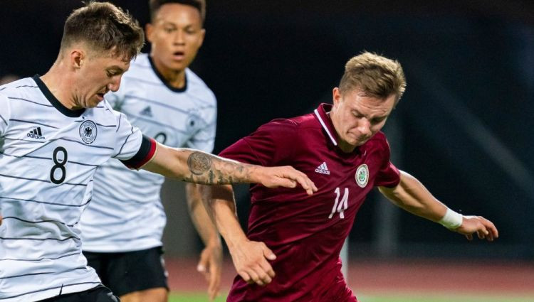 Latvijas U21 izlase pret Vāciju iesit pirmā, tomēr cieš zaudējumu
