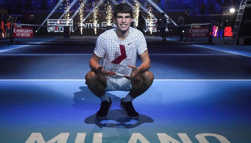 Alkarass Milānā uzvar 15 no 16 setiem, kļūstot par "ATP Next Gen" čempionu