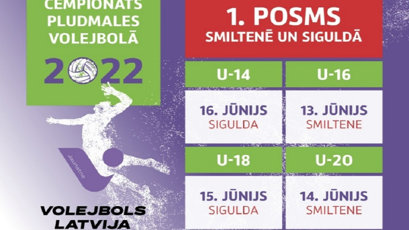 Smiltenē sācies Latvijas jaunatnes čempionāts pludmales volejbolā