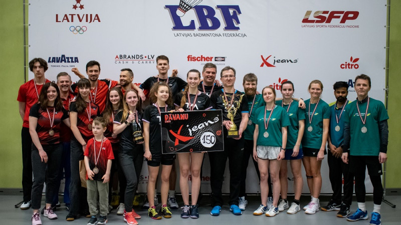 BK "Baloži/TopMedia" pirmo reizi uzvar Latvijas klubu komandu čempionātā badmintonā