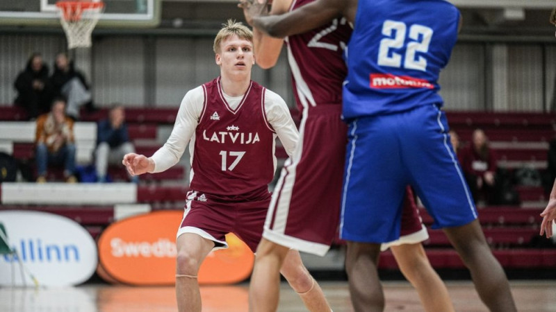Latvijas U16 basketbolisti pārbaudes spēlē sagrauj Gruzijas kadetus