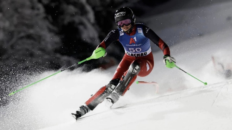 Ģērmane nodrošinājusi tikšanu uz otro braucienu PK slalomā Francijā