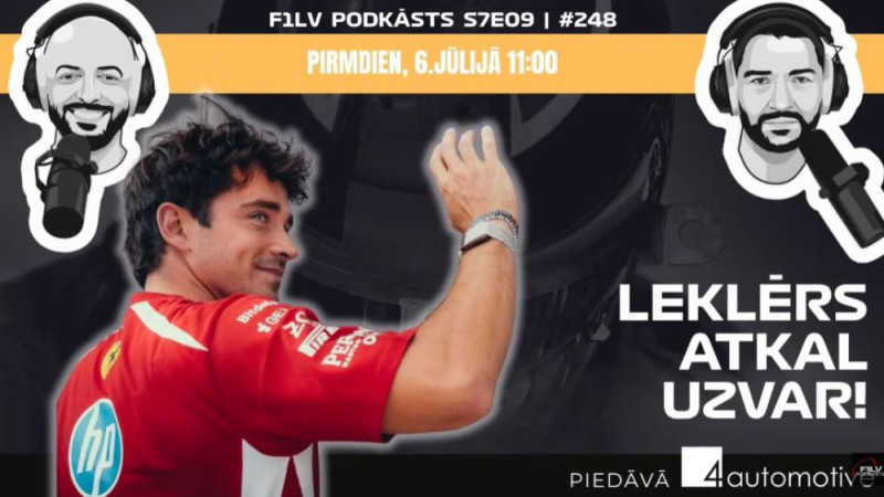 Klausītava | F1LV podkāsts: pēc Lielbritānijas GP - "Ferrari" dubultais pjedestāls