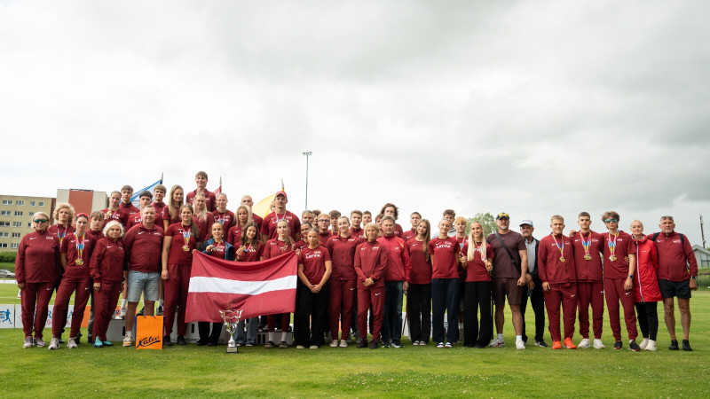U20 Latvijas vieglatlētikas izlase pēc piecu gadu pauzes triumfē Baltijas čempionātā